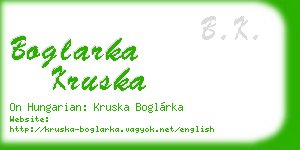 boglarka kruska business card